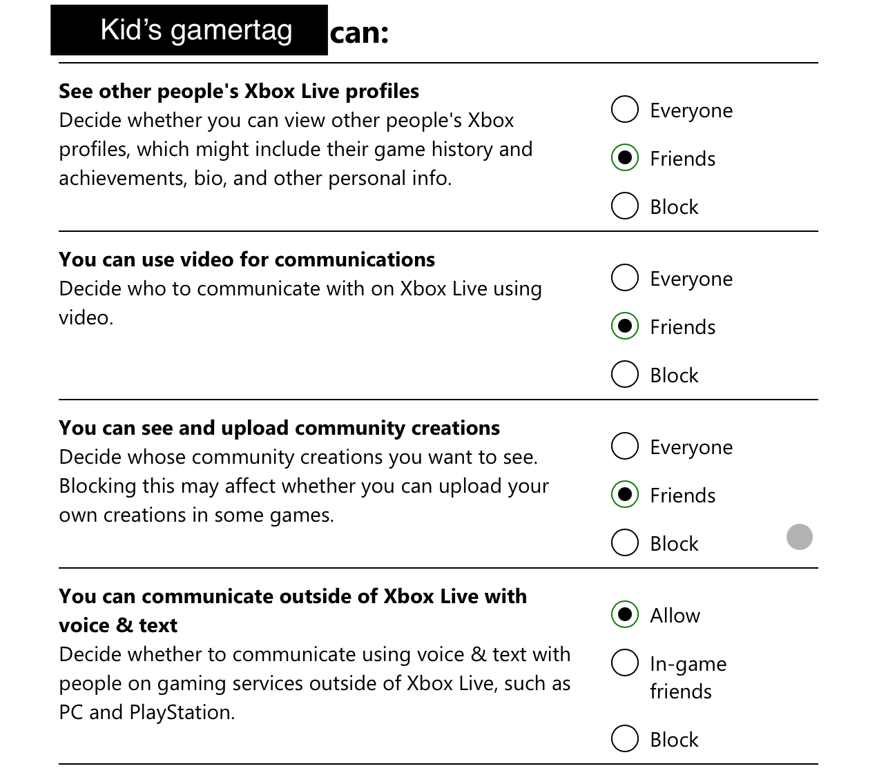 Set up parental controls for Minecraft with a Microsoft family account